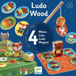 DJECO Sada 4 her Ludo Wood